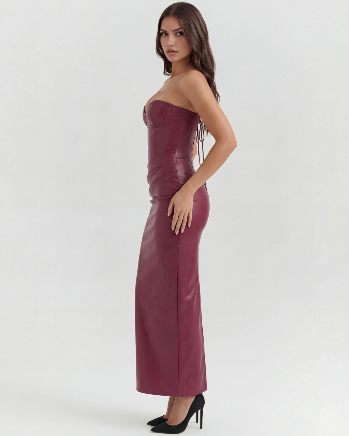 Vanessa Maxi Dress in burgundy