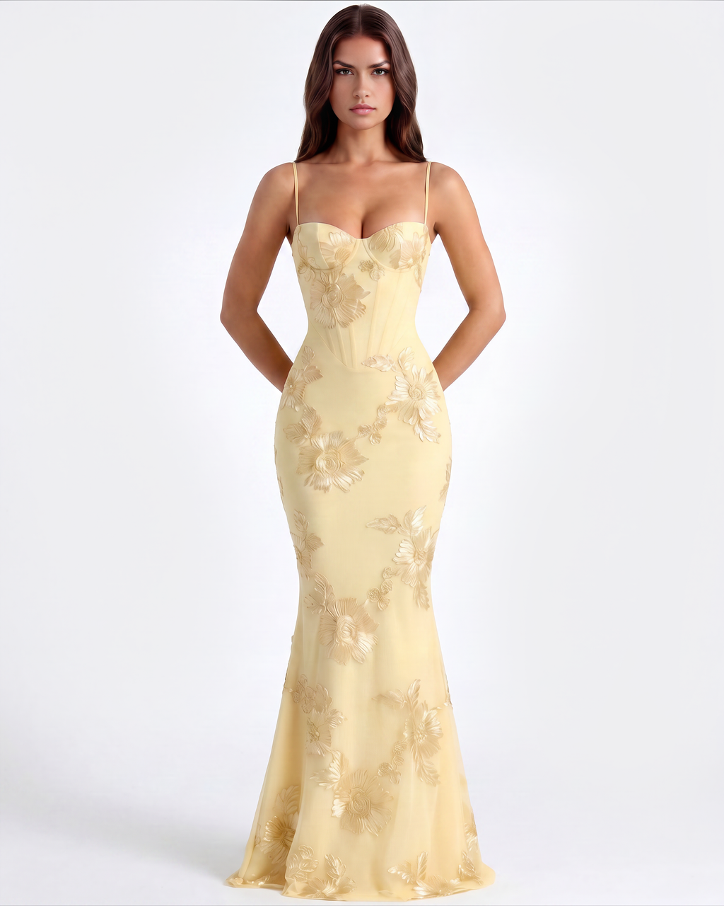 Celeste Maxi Dress in butter yellow