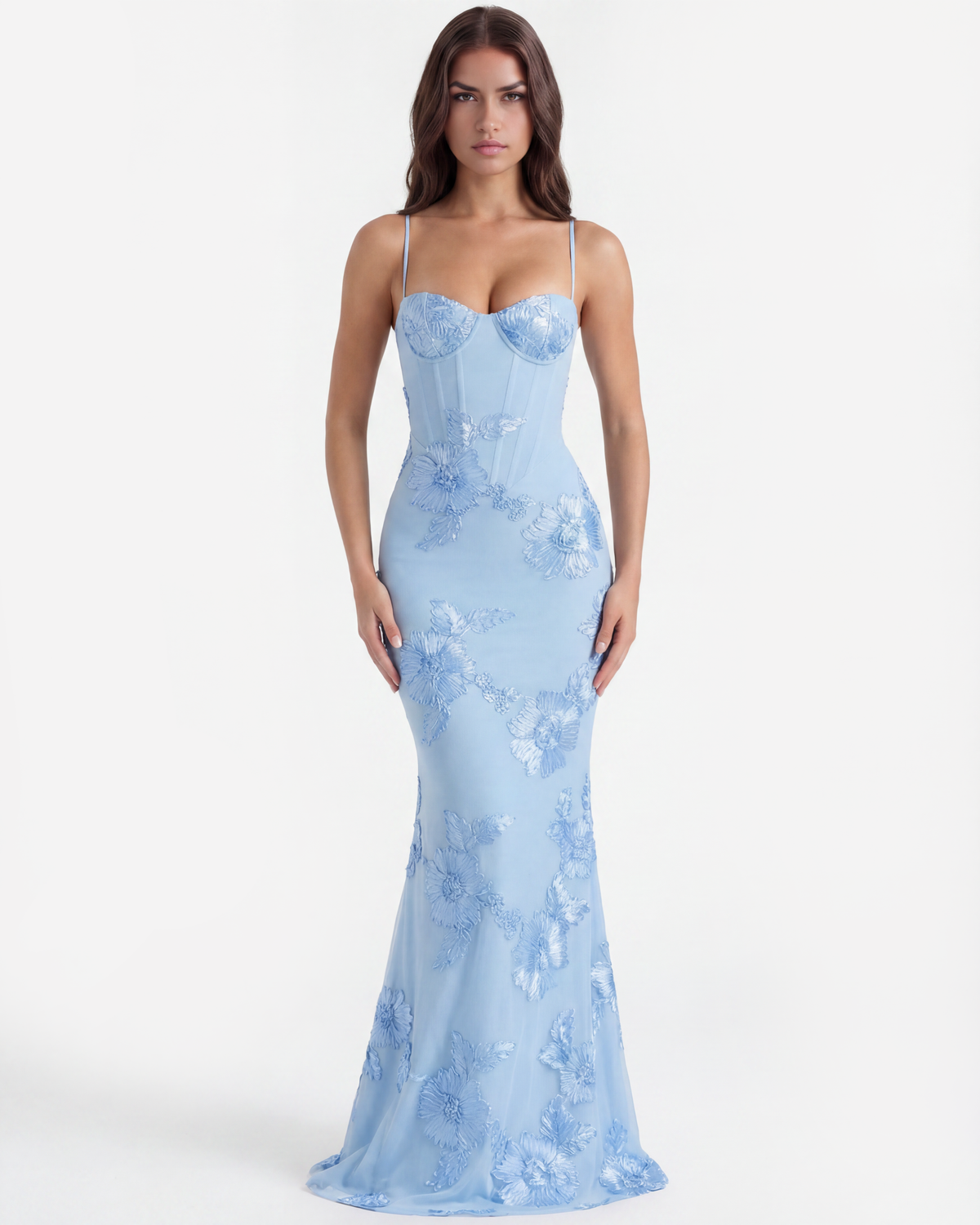 Celeste Maxi Dress in baby blue