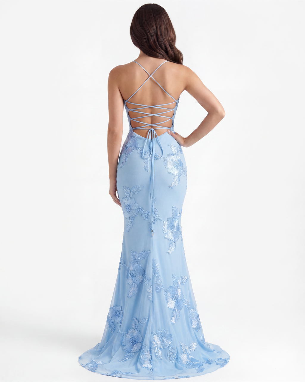Celeste Maxi Dress in baby blue