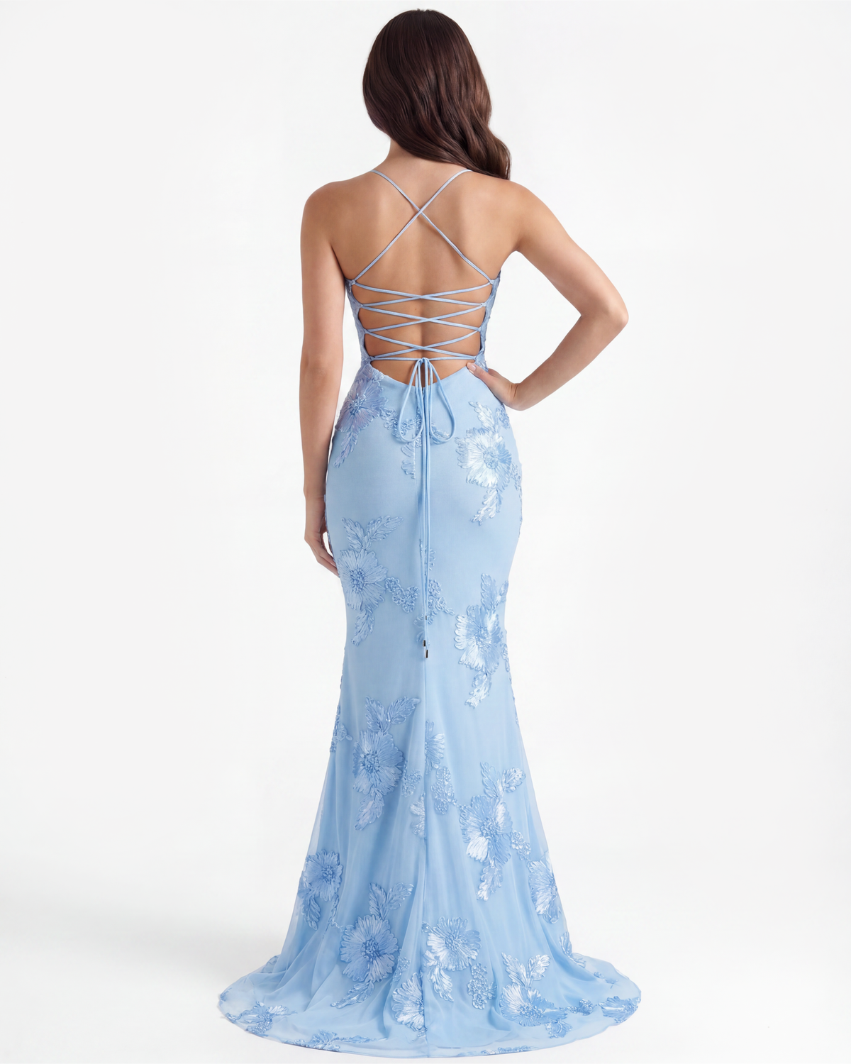 Celeste Maxi Dress in baby blue
