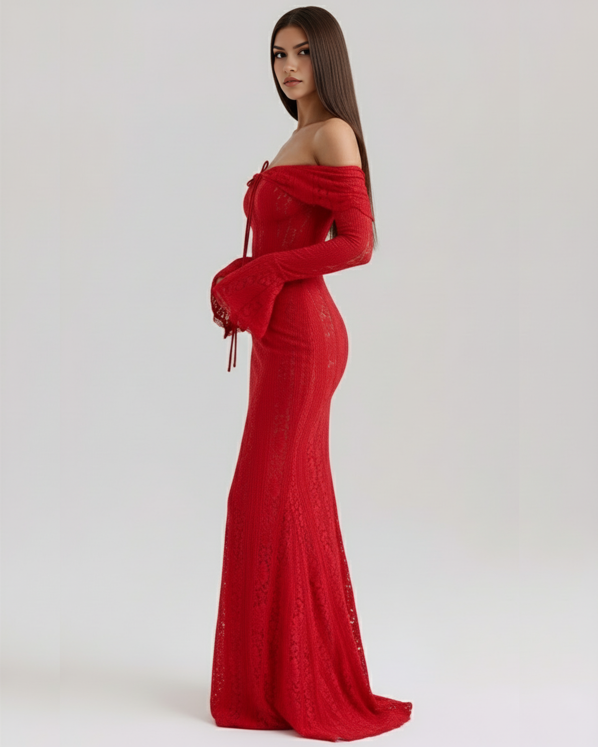 Alessandra Maxi Dress in red