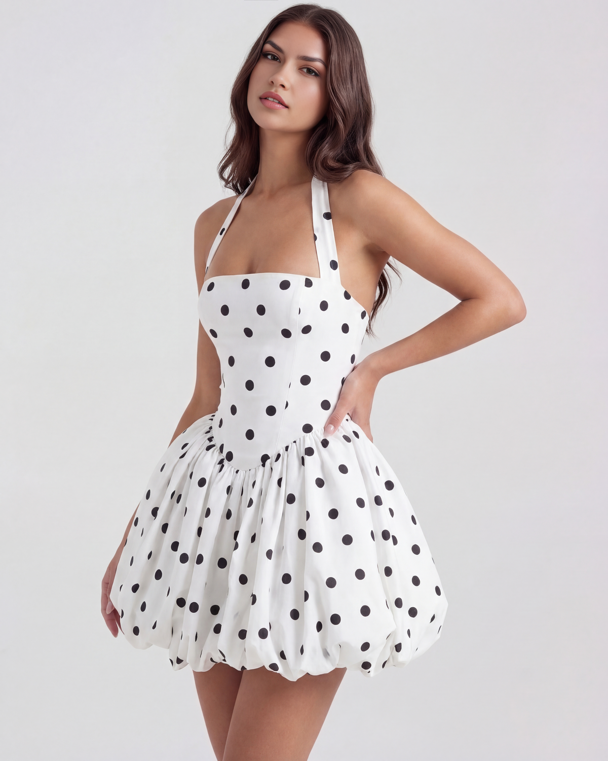 Giulia Mini Dress in black and white