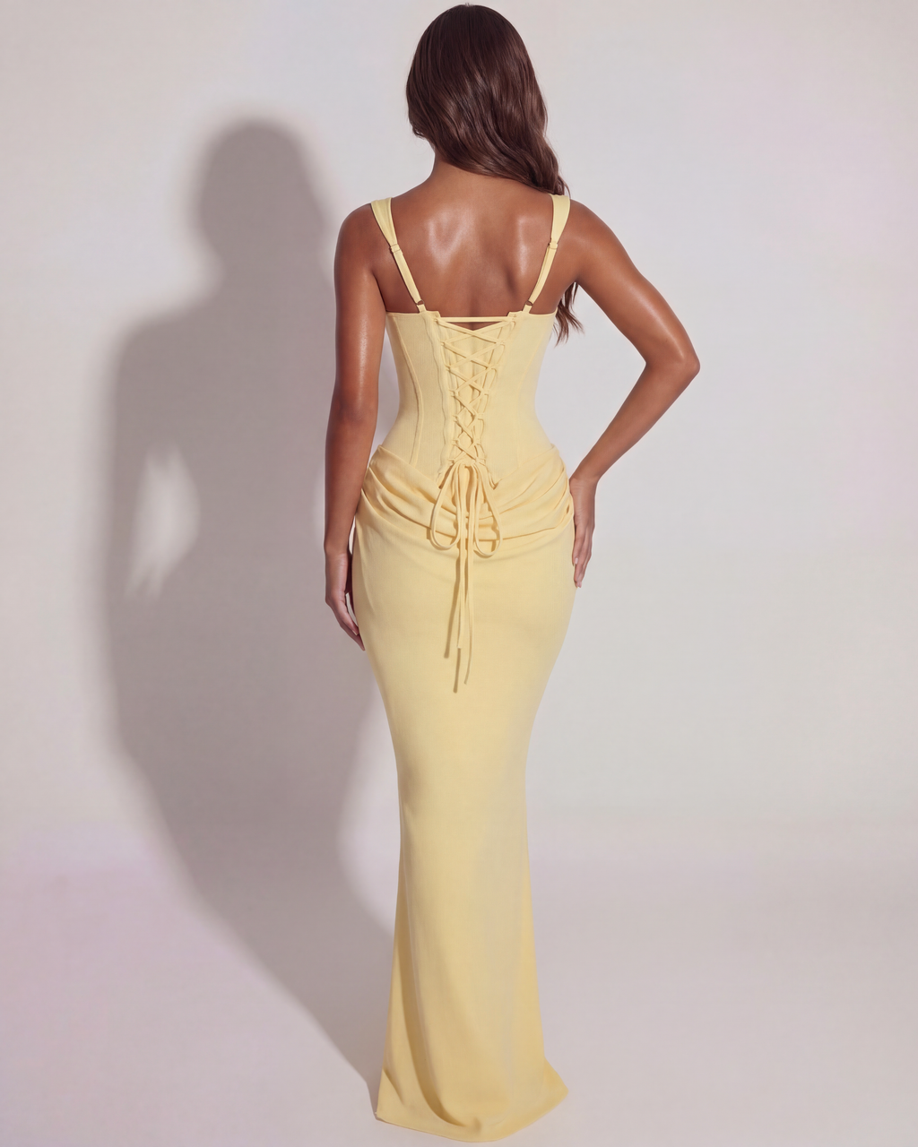 Eleonora Maxi Dress in butter yellow