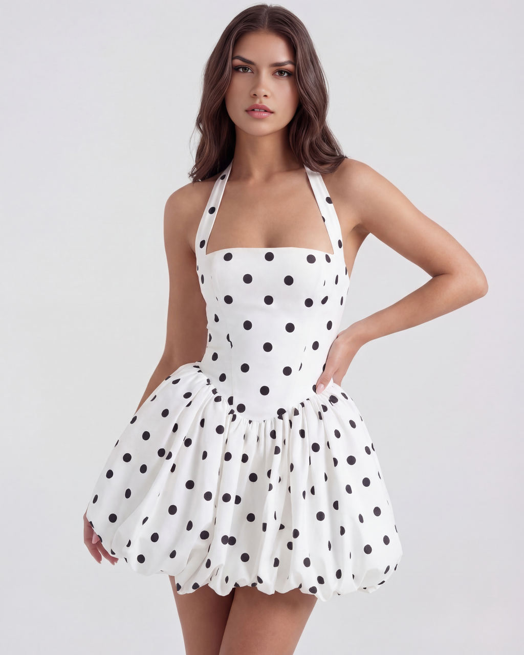 Giulia Mini Dress in black and white