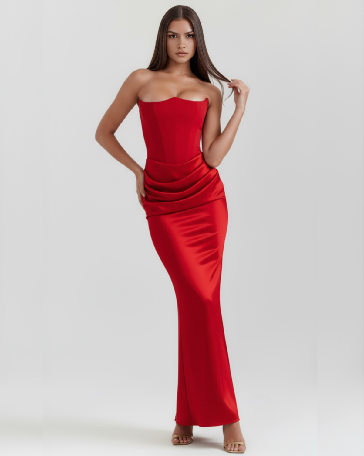 Rosalind Maxi Dress in red