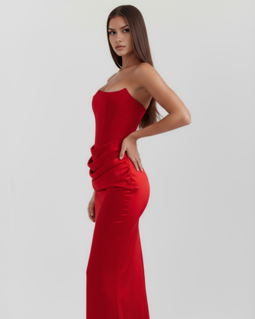 Rosalind Maxi Dress in red