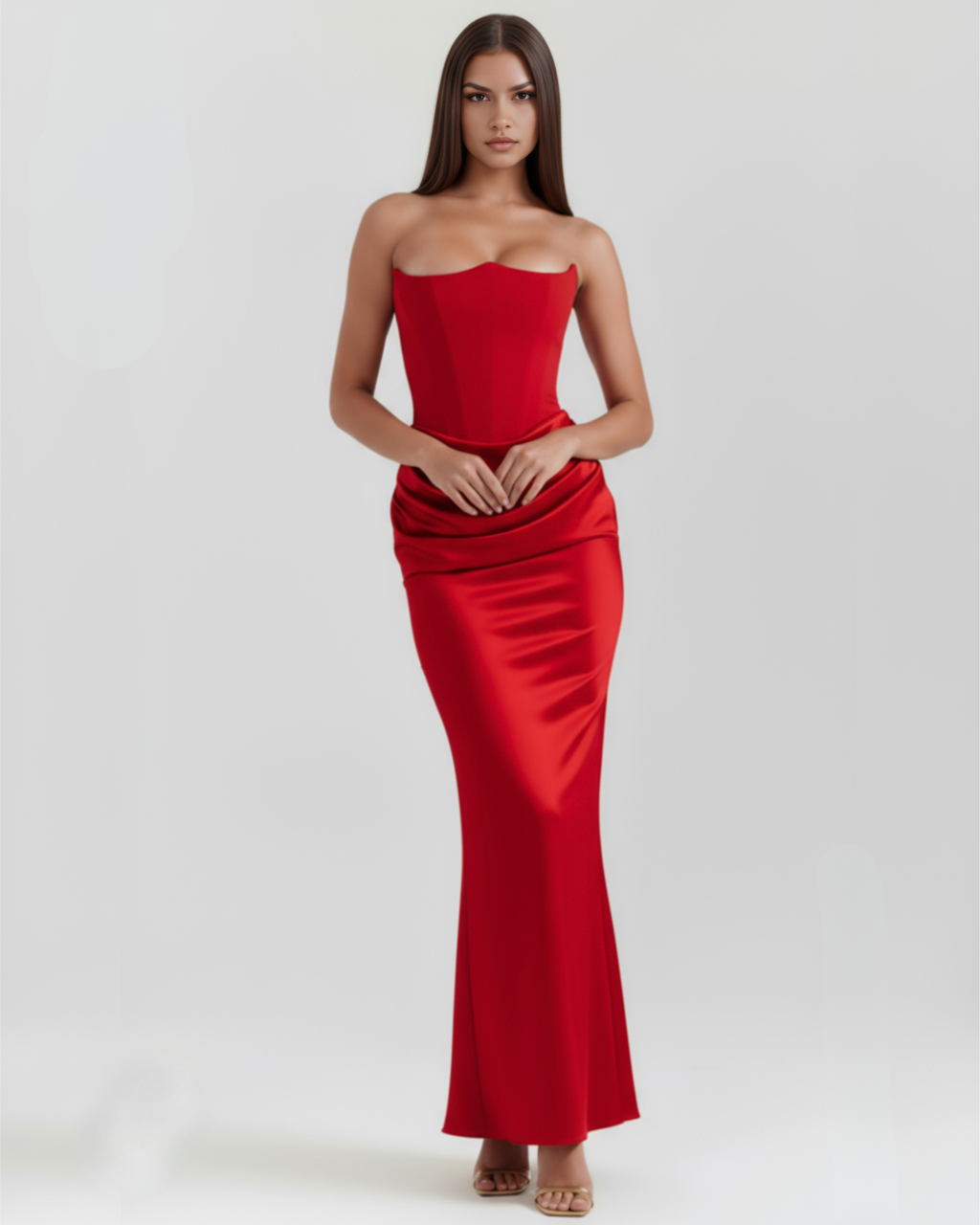 Rosalind Maxi Dress in red