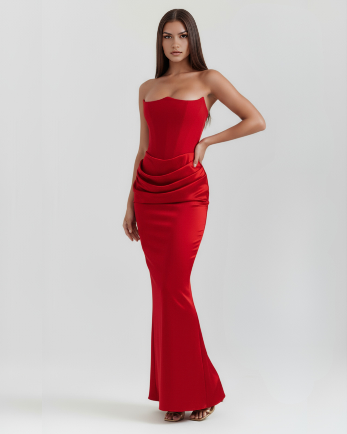 Rosalind Maxi Dress in red