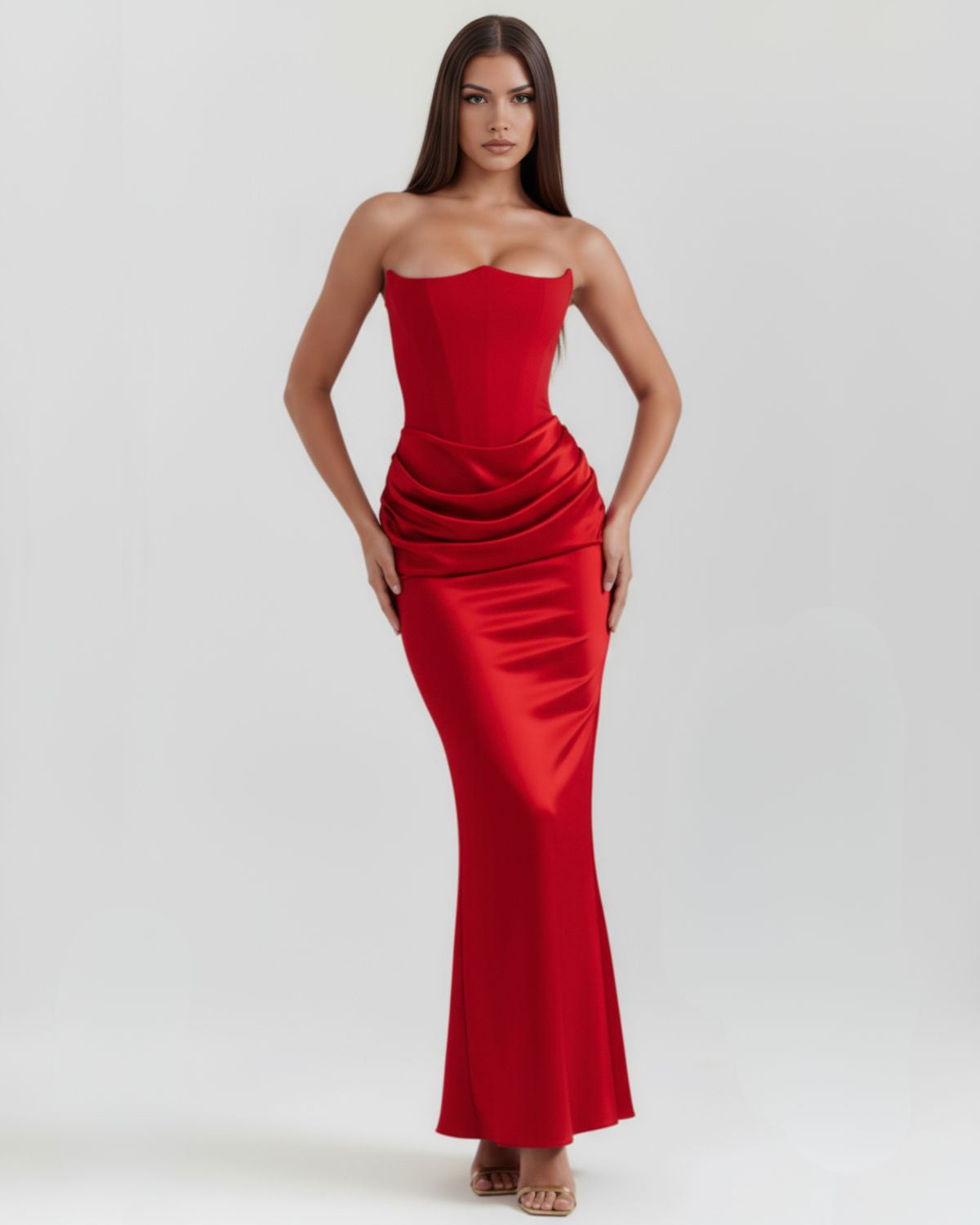 Rosalind Maxi Dress in red