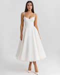 Selene Midi Dress in white
