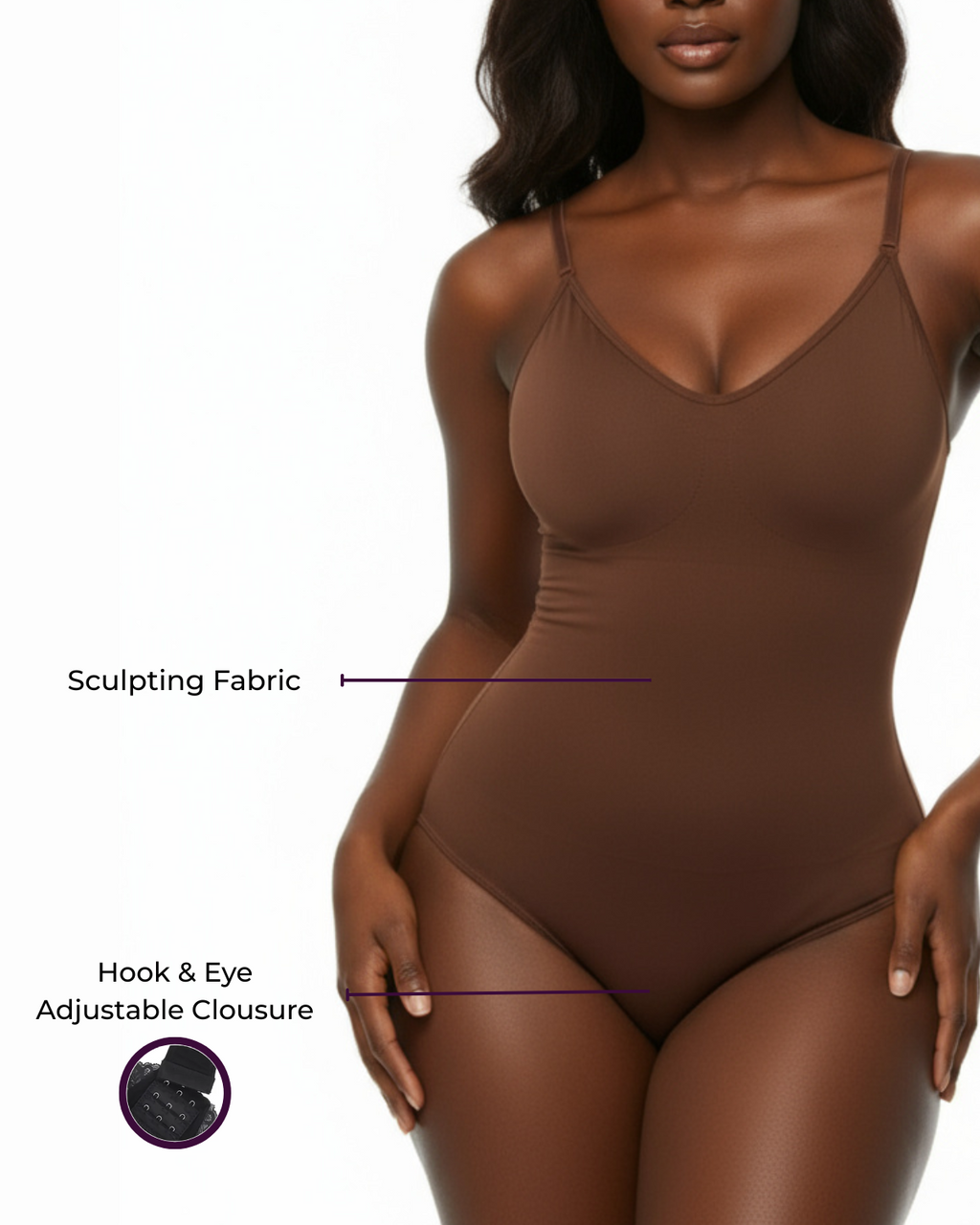 Snatched Shapewear Bodysuit in brown