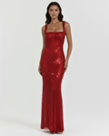 Isabella Maxi Dress in burgundy