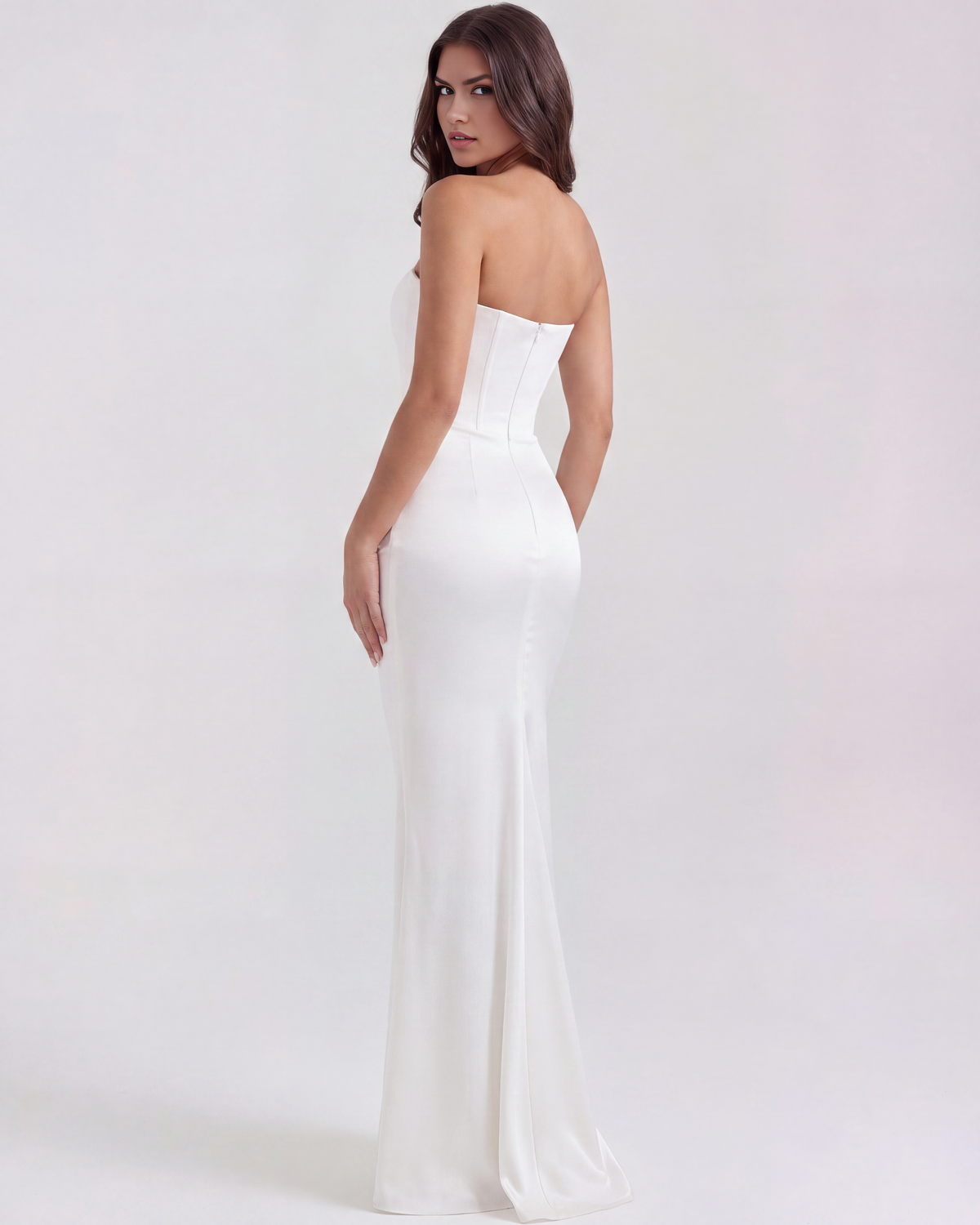 Rosalind Midi Dress in white