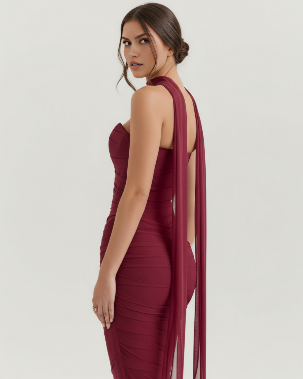 Malu Maxi Dress in burgundy