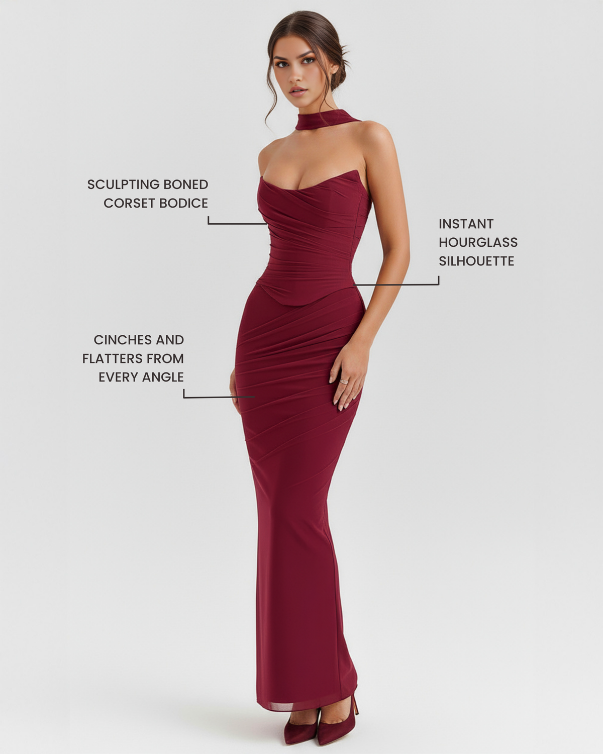 Malu Maxi Dress in burgundy