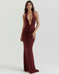 Ariel Maxi Dress in burgundy