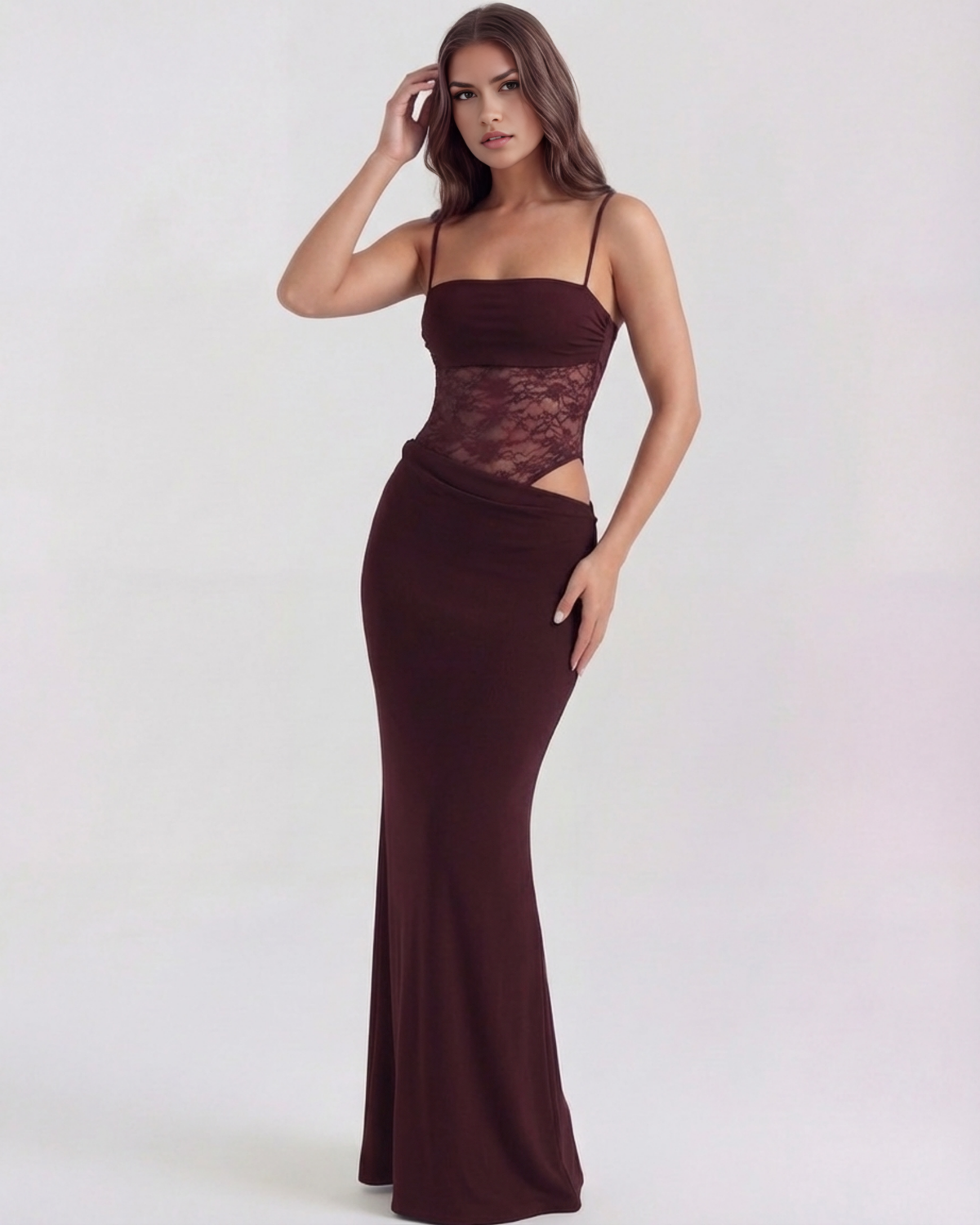 Valeria Maxi Dress in burgundy