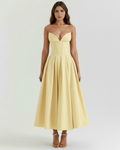 Amalfi Midi Dress in light yellow