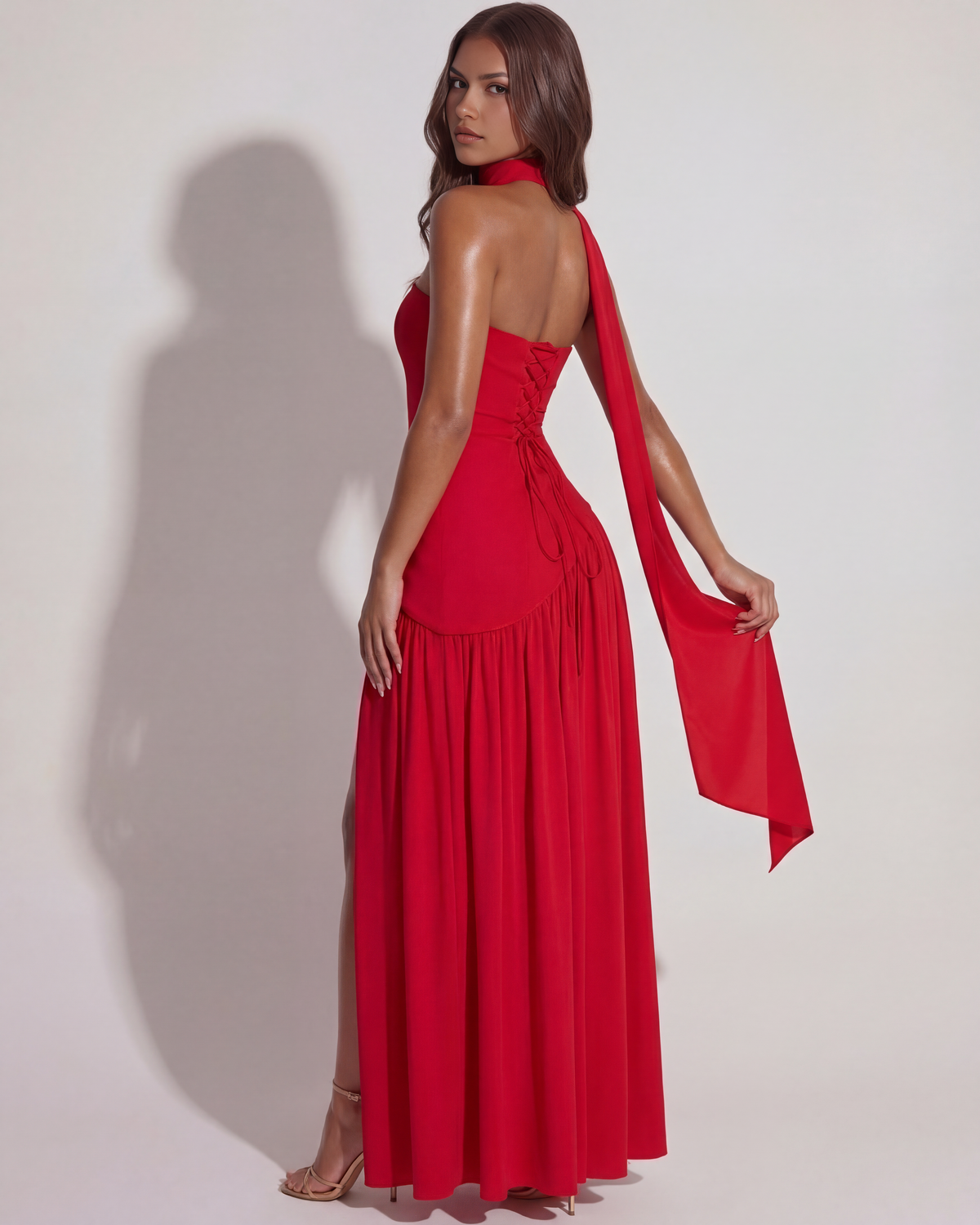 Serena Maxi Dress in red