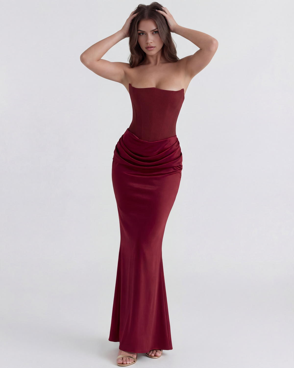 Rosalind Maxi Dress in burgundy