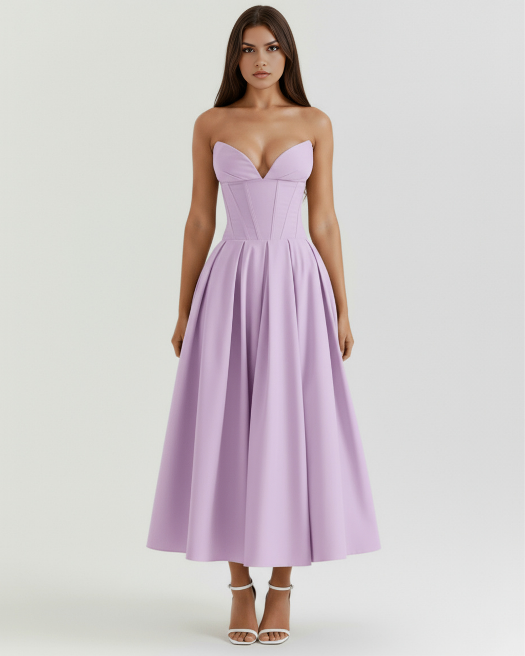 Amalfi Midi Dress in violet