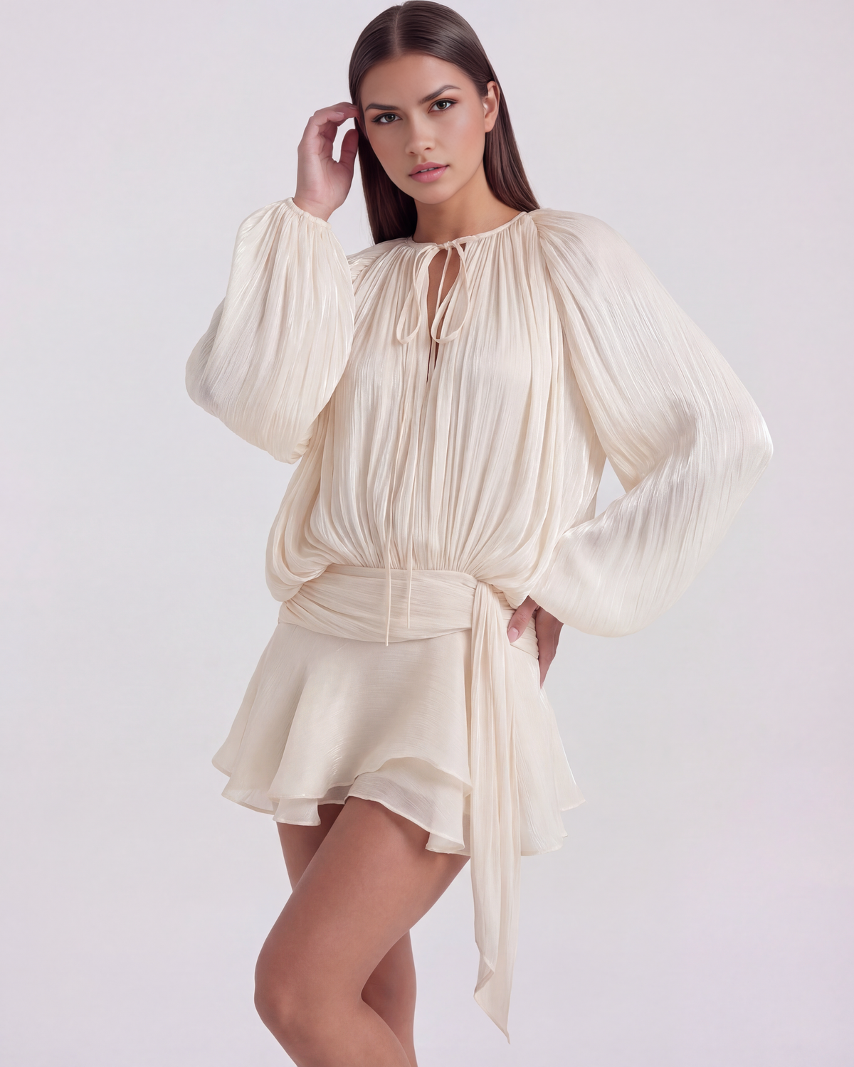 Giovanna Mini Dress in cream