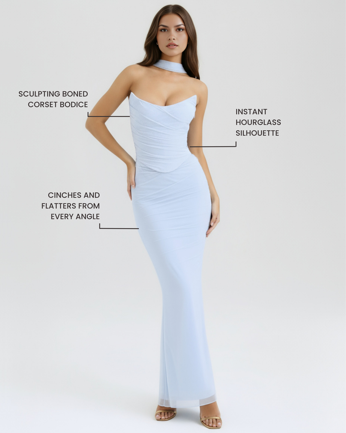 Malu Maxi Dress in baby blue