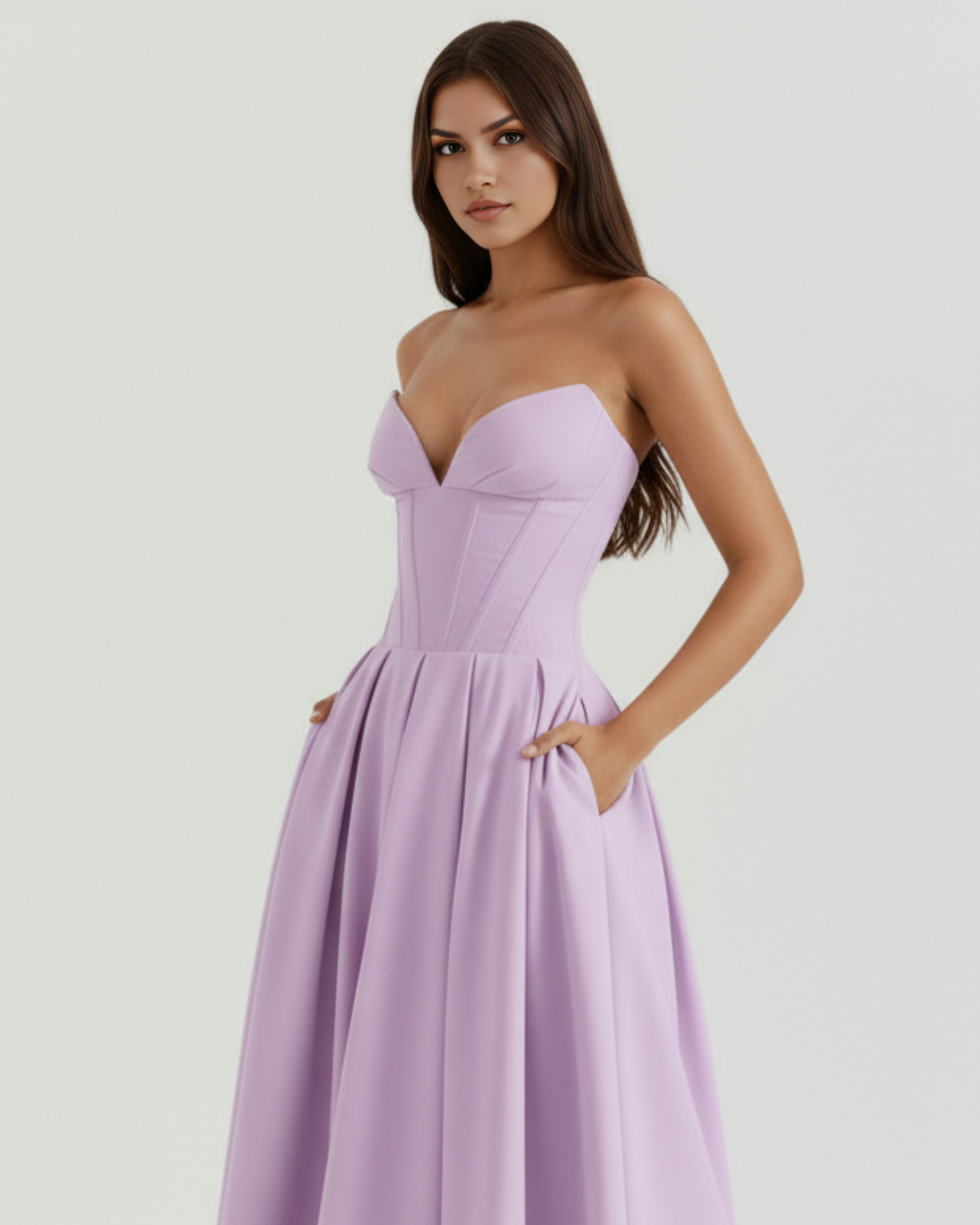 Amalfi Midi Dress in violet