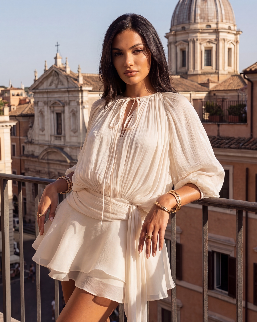 Giovanna Mini Dress in cream