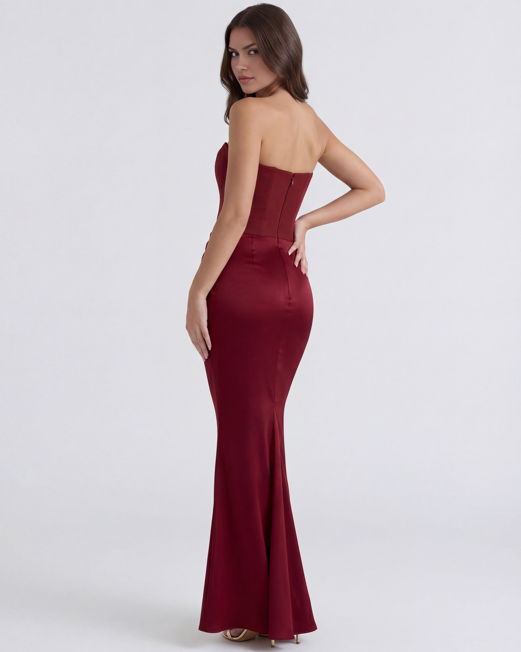 Rosalind Maxi Dress in burgundy