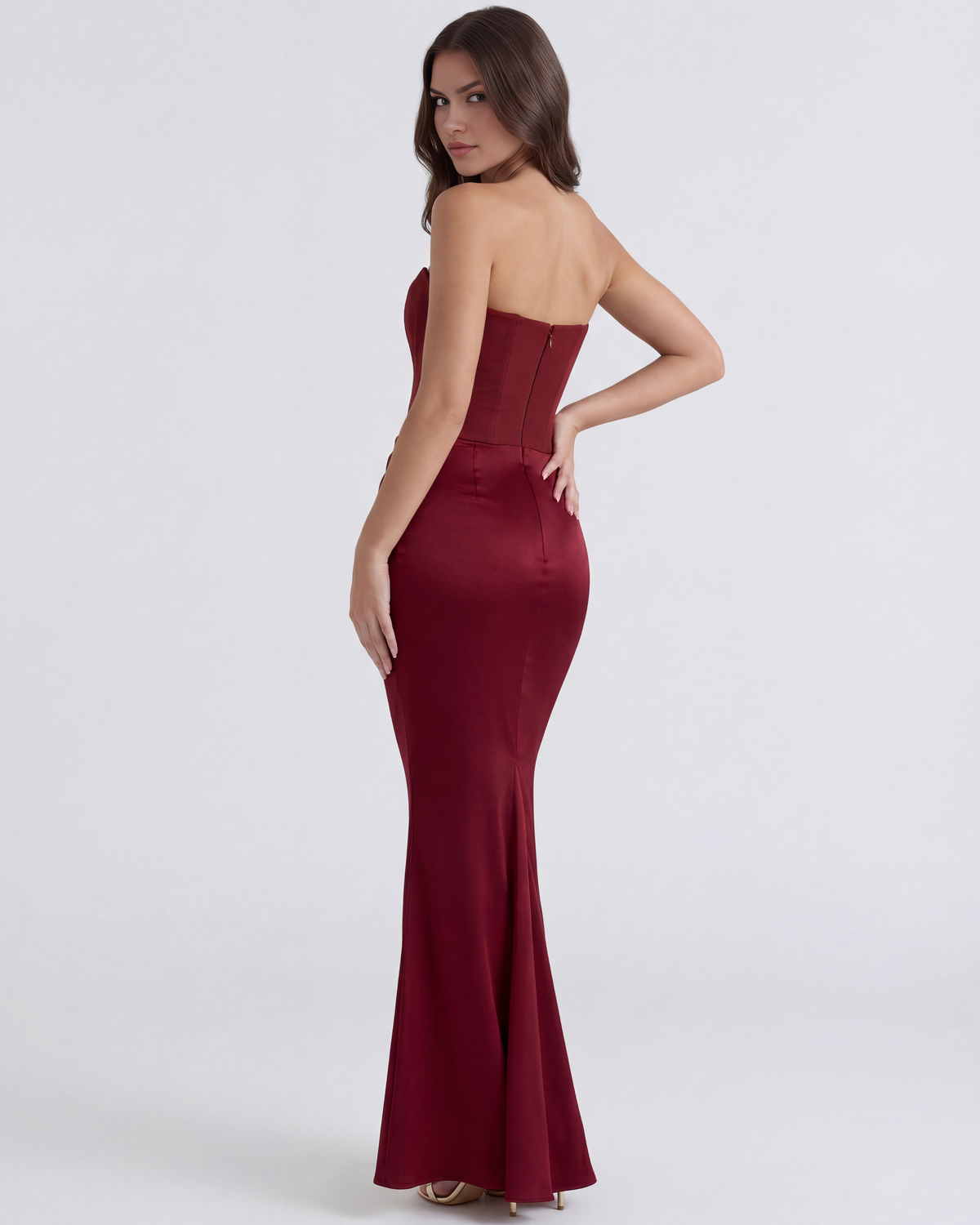 Rosalind Maxi Dress in burgundy