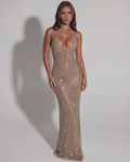 Aurea Maxi Dress in gold