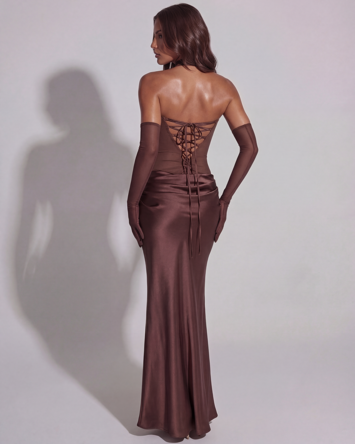 Vittoria Maxi Dress in brown