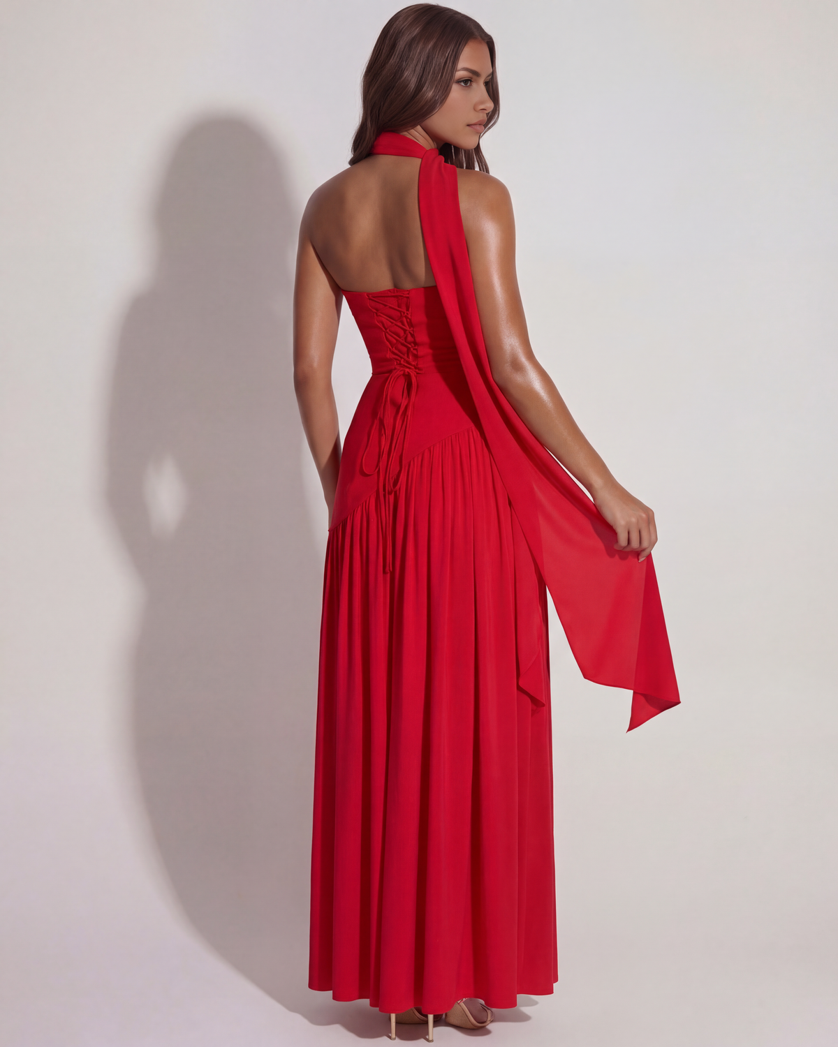 Serena Maxi Dress in red