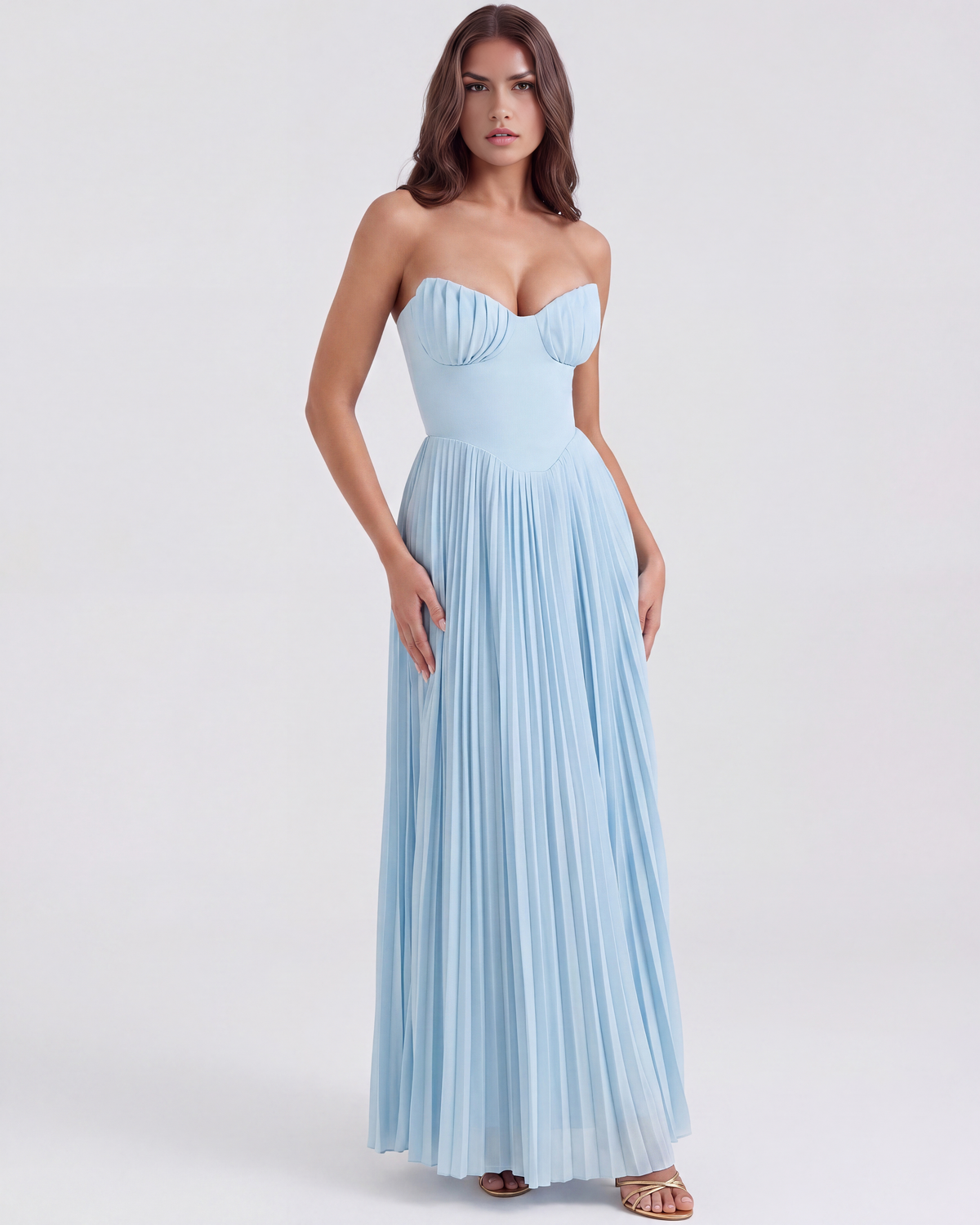 Siena Maxi Dress in baby blue
