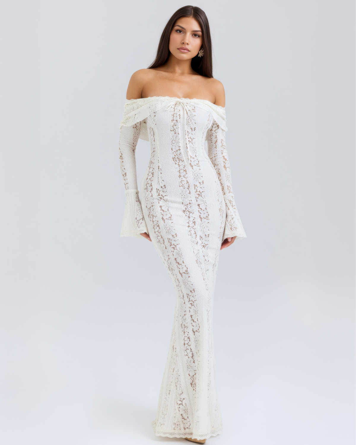 Alessandra Maxi Dress in white