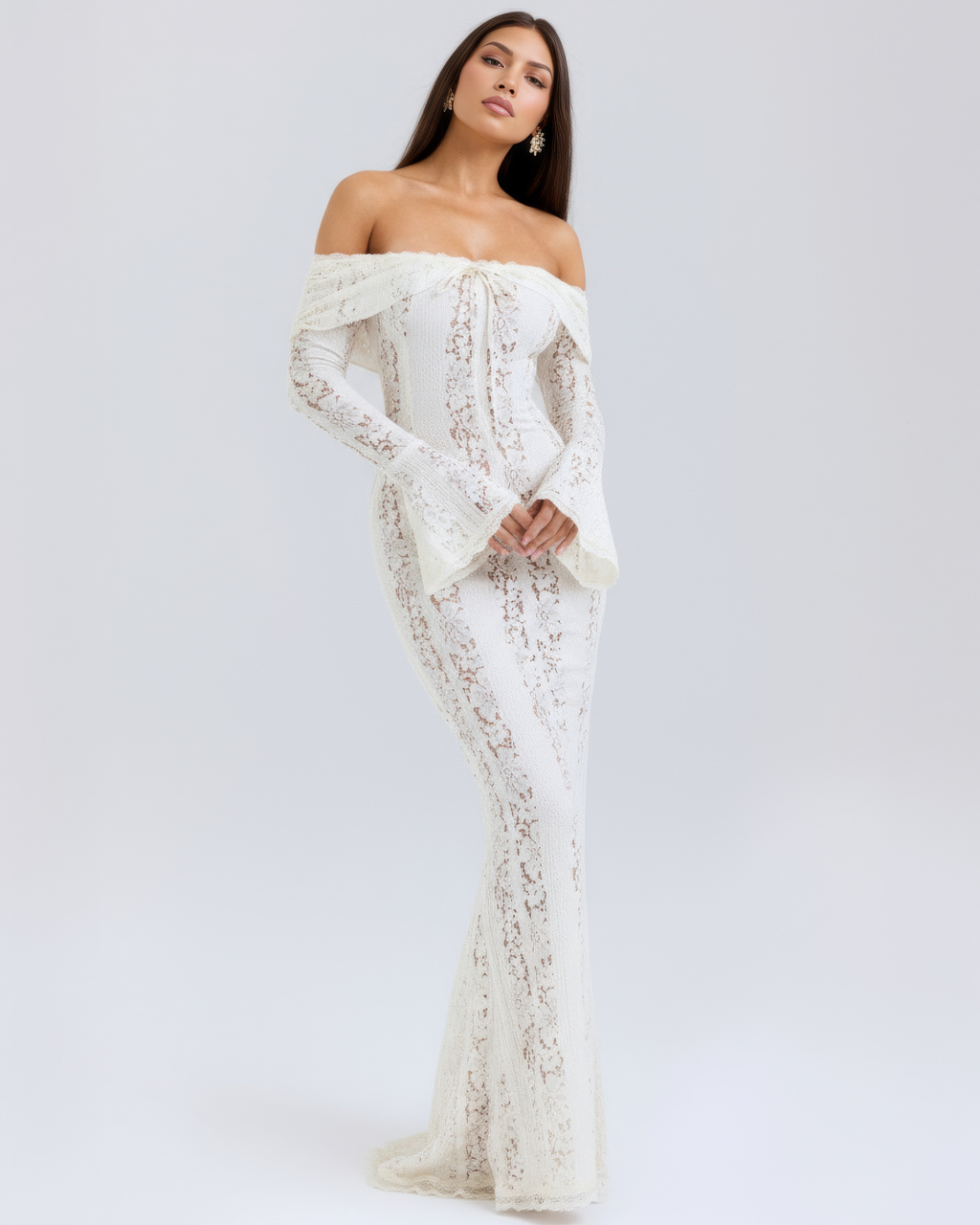 Alessandra Maxi Dress in white