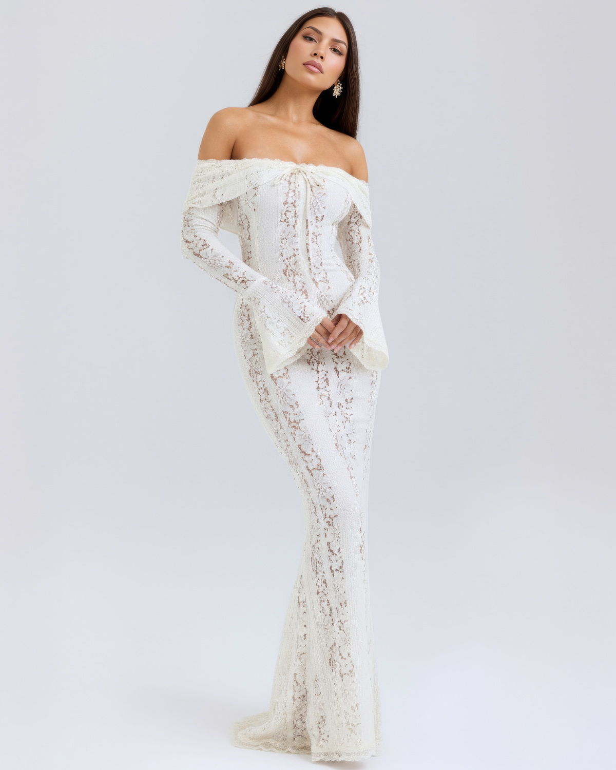 Alessandra Maxi Dress in white