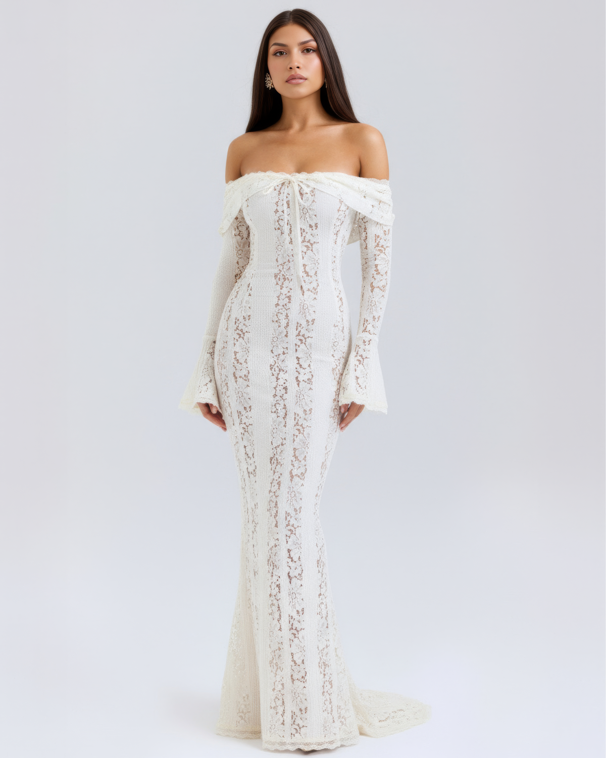 Alessandra Maxi Dress in white