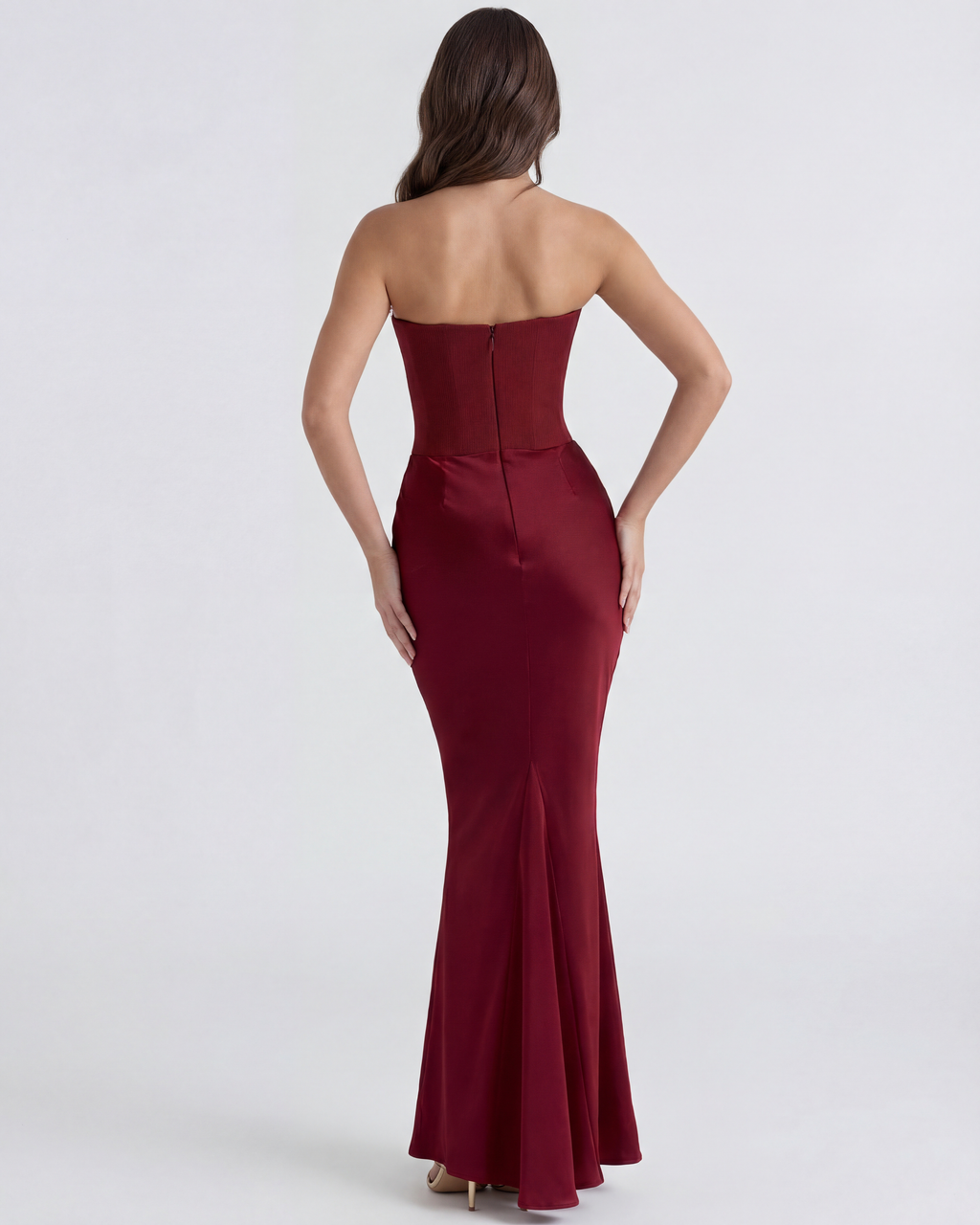 Rosalind Maxi Dress in burgundy