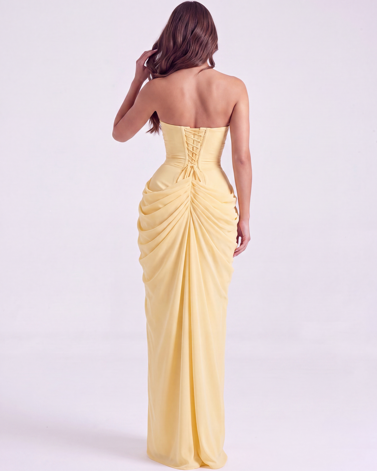 Charlotte Maxi Dress in butter yellow