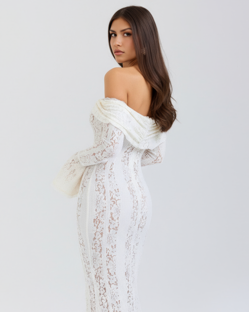 Alessandra Maxi Dress in white
