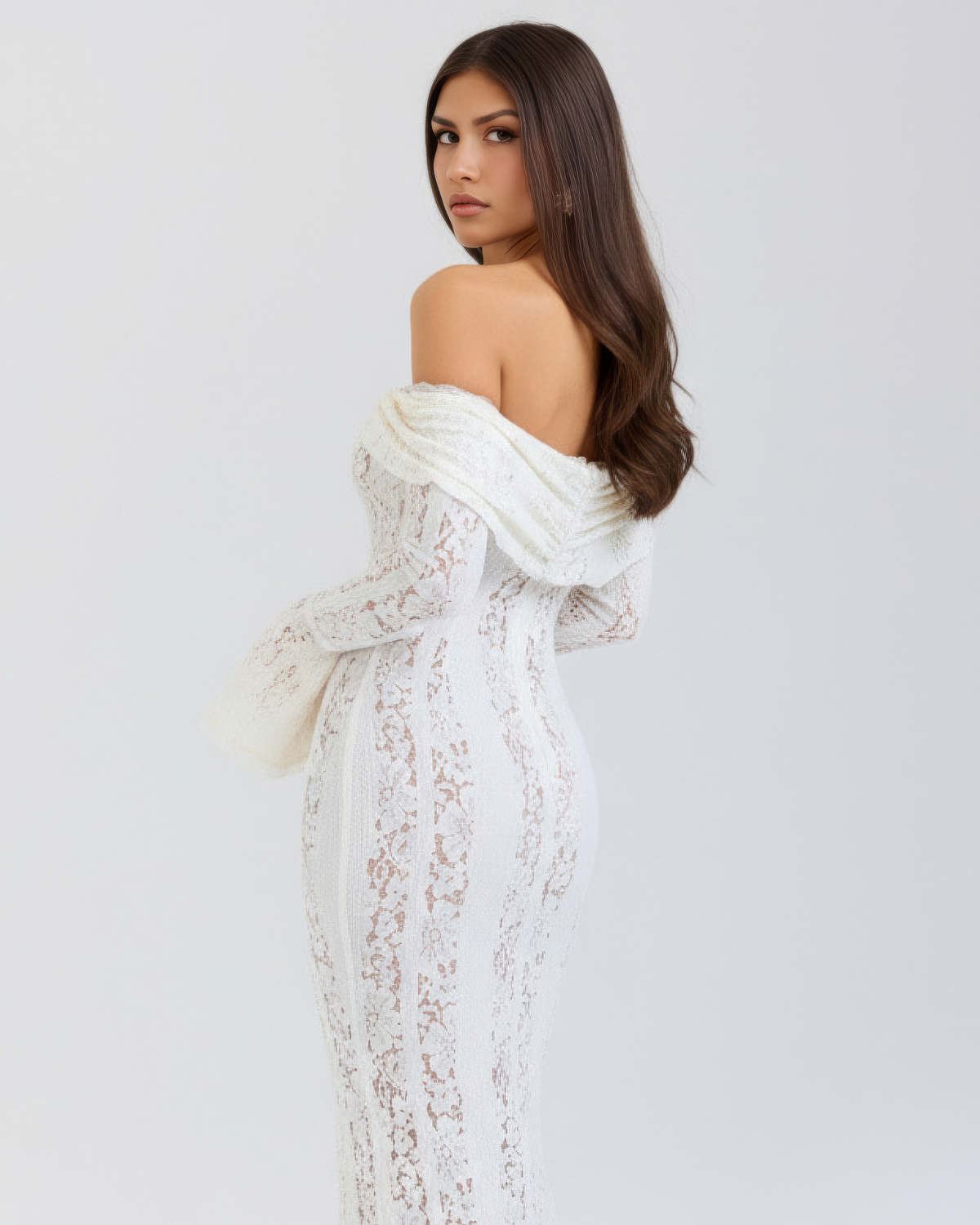 Alessandra Maxi Dress in white