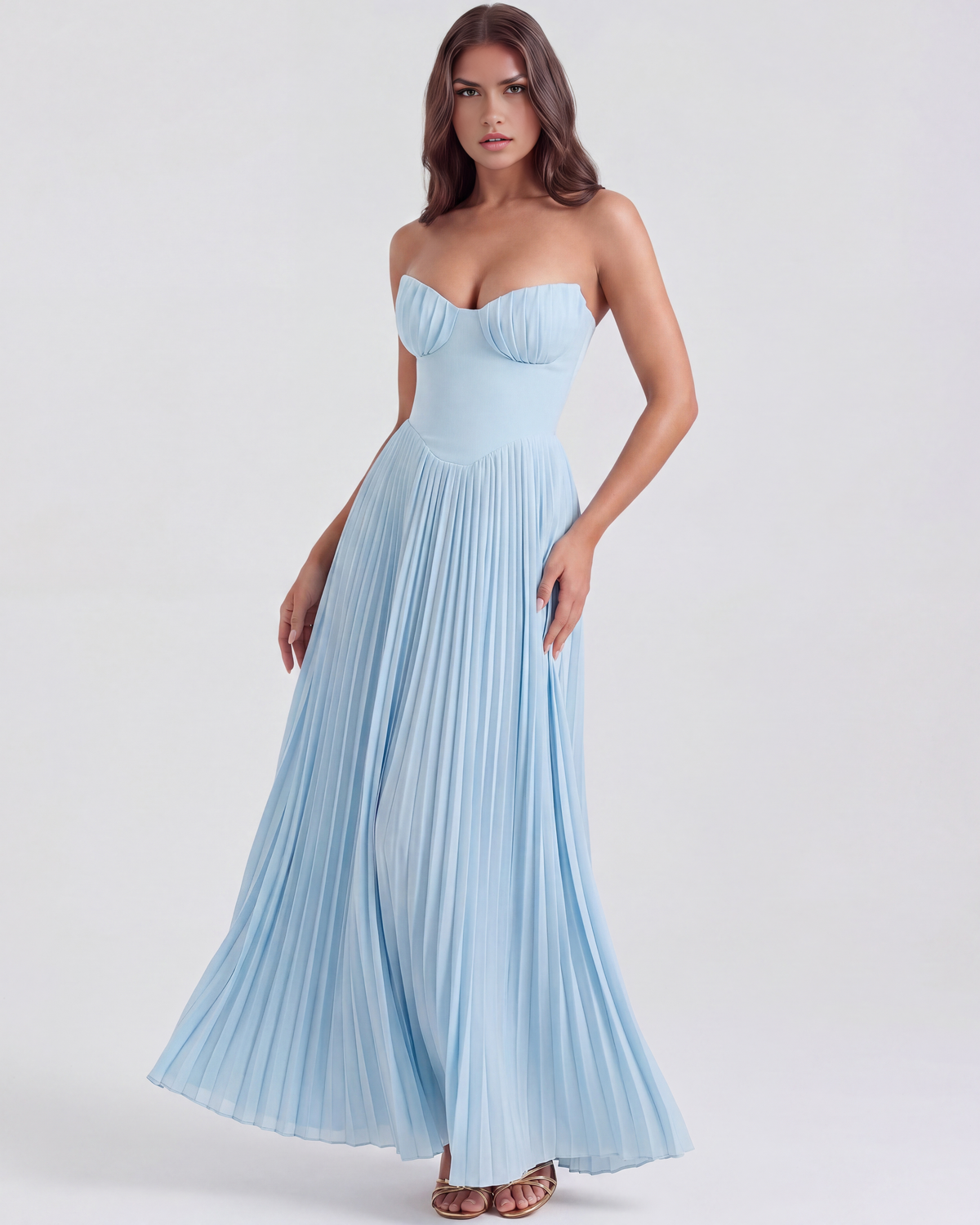Siena Maxi Dress in baby blue