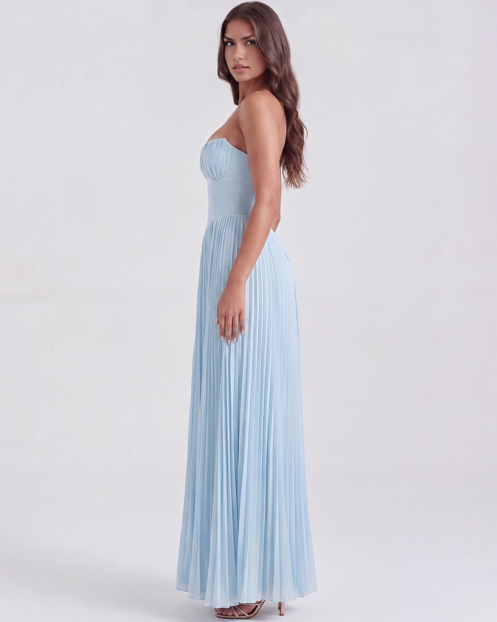Siena Maxi Dress in baby blue