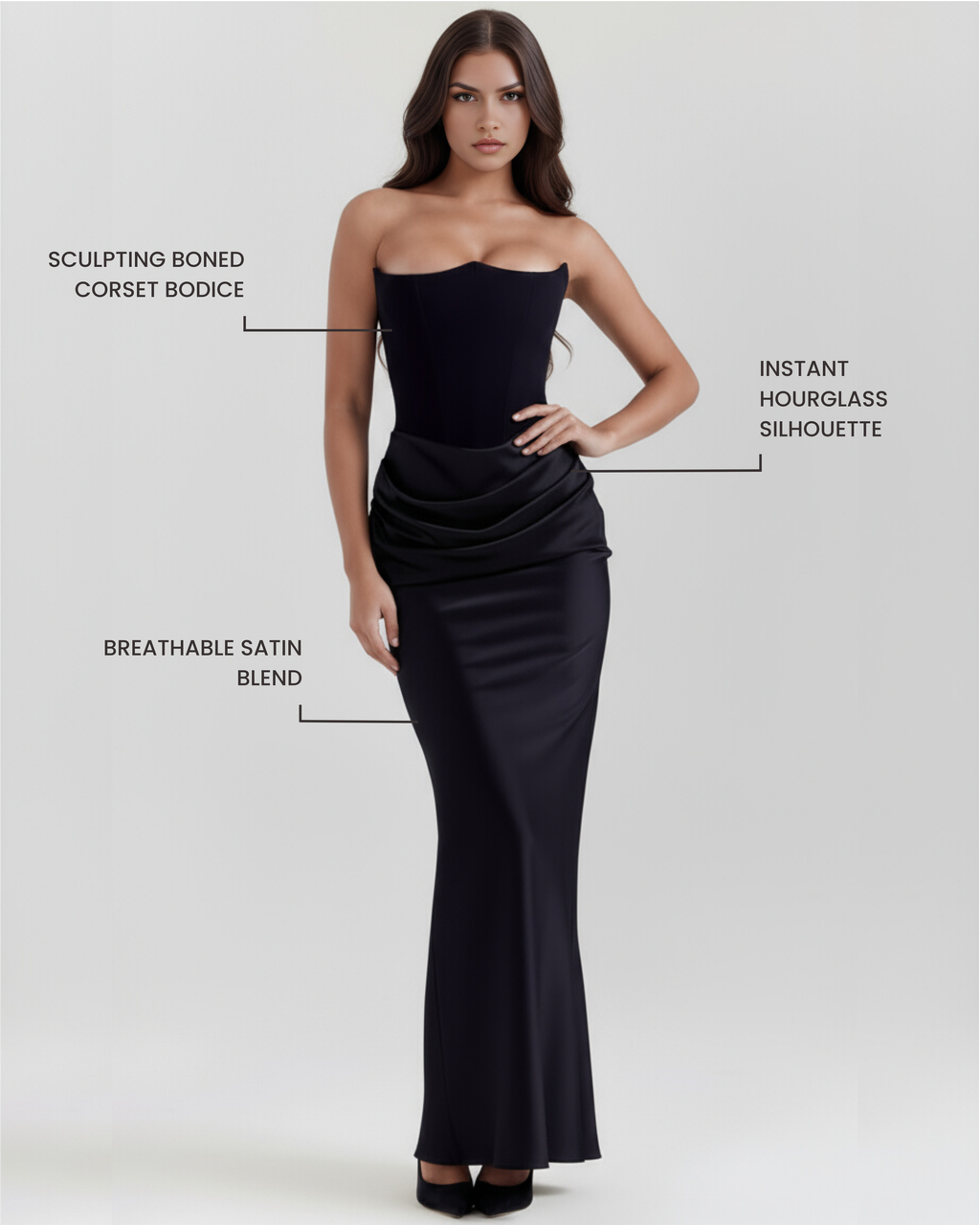 Rosalind Maxi Dress in black