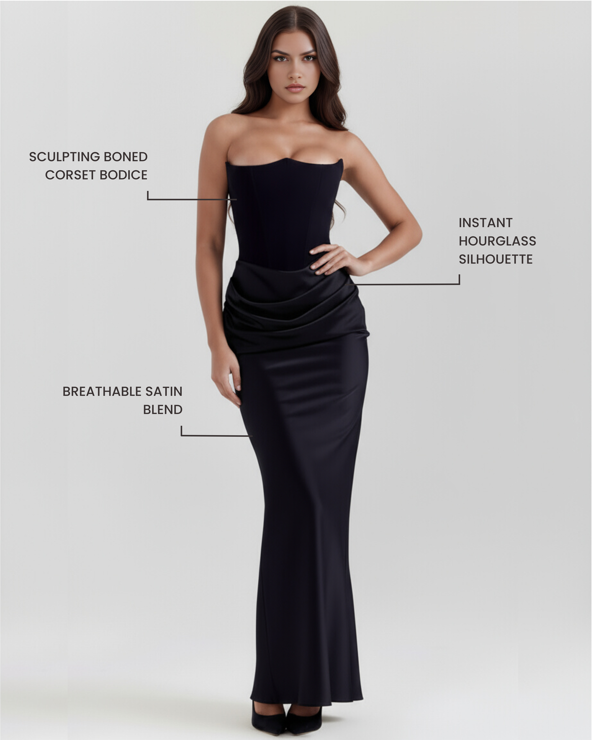 Rosalind Maxi Dress in black