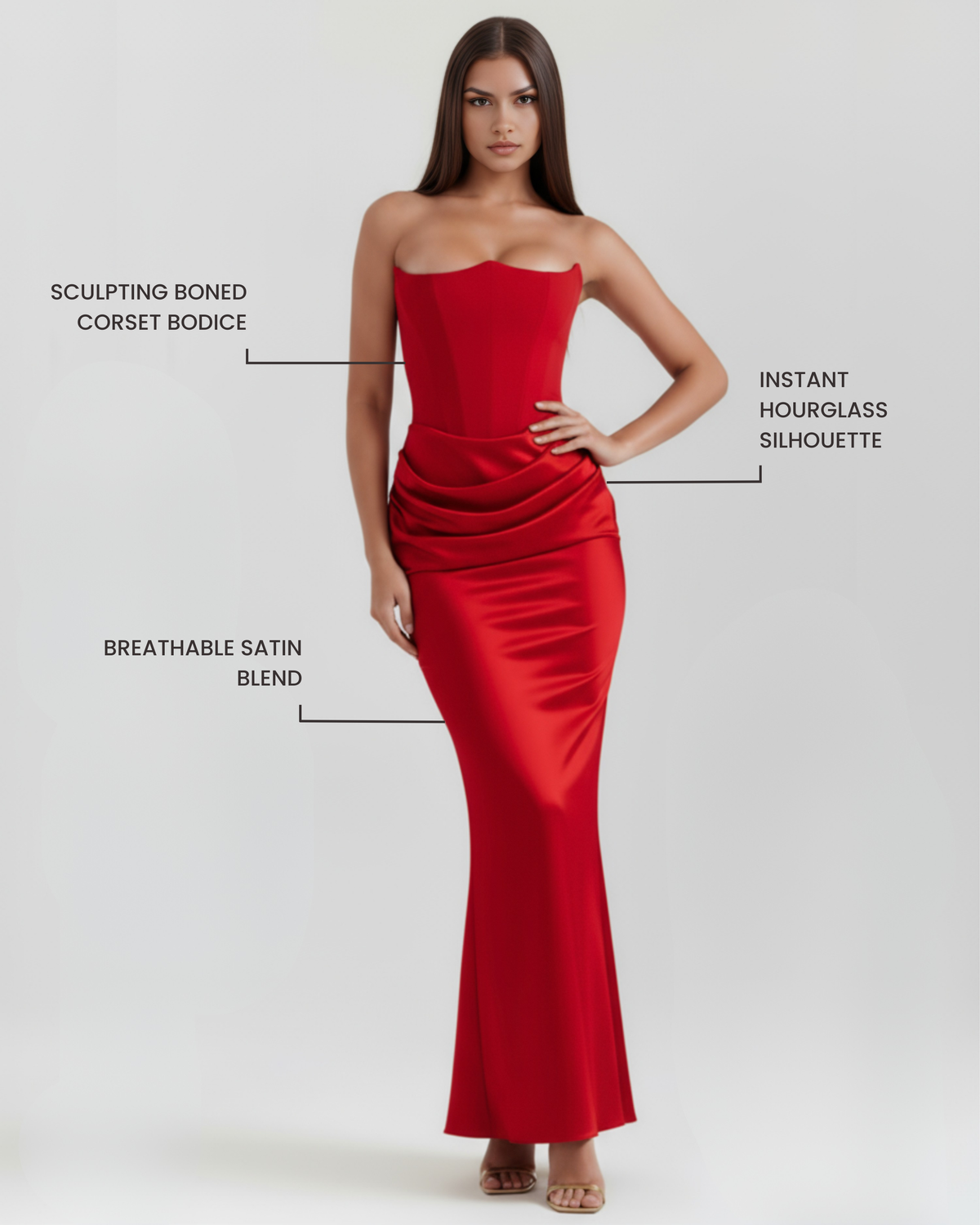 Rosalind Maxi Dress in red