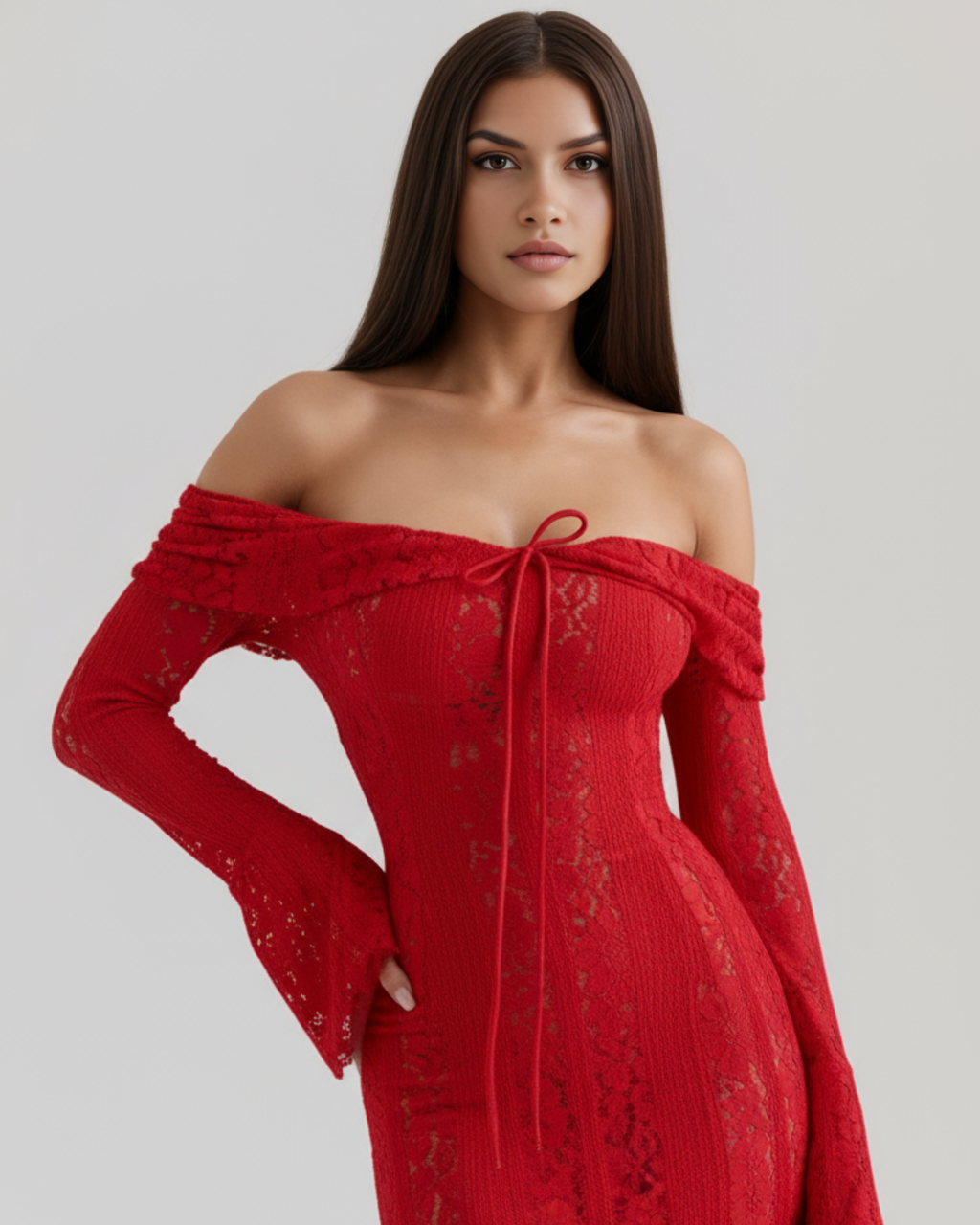 Alessandra Maxi Dress in red